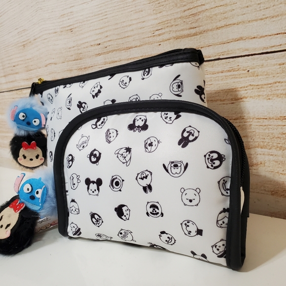 NWT Disney TSUM TSUM Cosmetic Zipper Bag 2 Piece Set - Picture 5 of 9